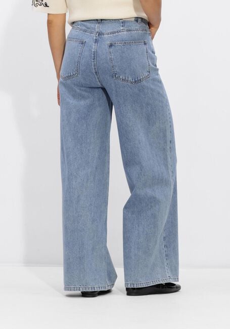 Lichtblauwe OBJECT Wide jeans OBJLUCA TRI MW WIDE LOOSE JEANS - large