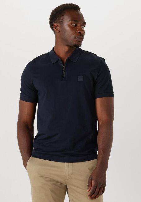 Donkerblauwe BOSS ORANGE Polo PASSERZIP - large