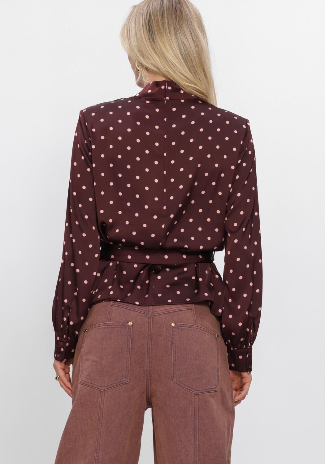 STUDIO AMAYA SELYA BLOUSE Blouses Bordeaux - large