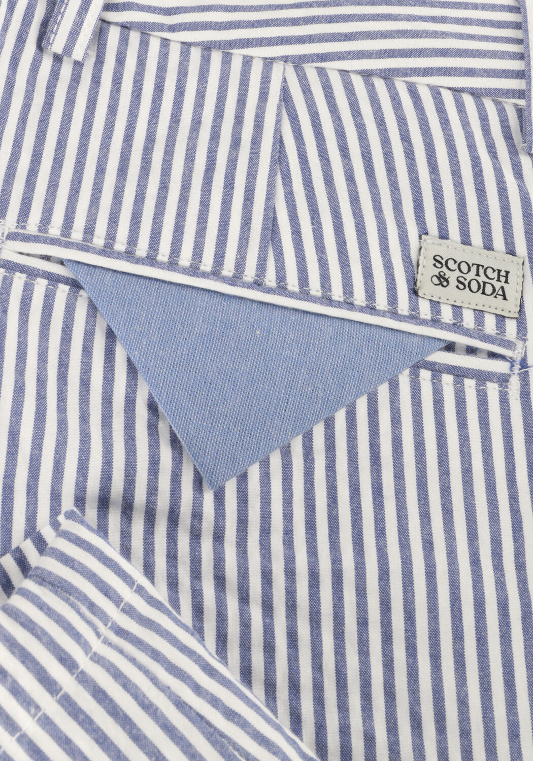 Lichtblauwe SCOTCH & SODA Korte broek SEERSUCKER CHINO SHORTS - large