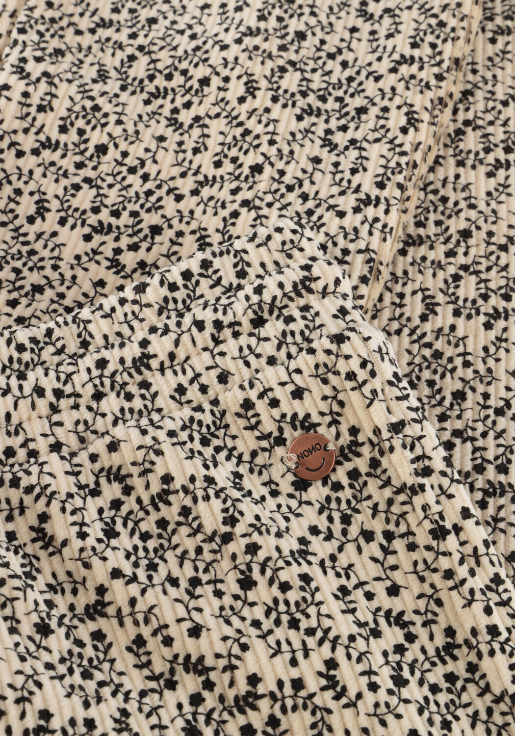 Creme NONO Flared broek SADY RIB JERSEY FLARED PANTS - large