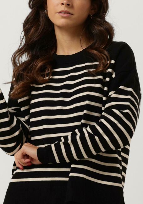 CC HEART Pull CC HEART COLLINGS COMFY STRIPE KNIT BLOUSE en noir - large