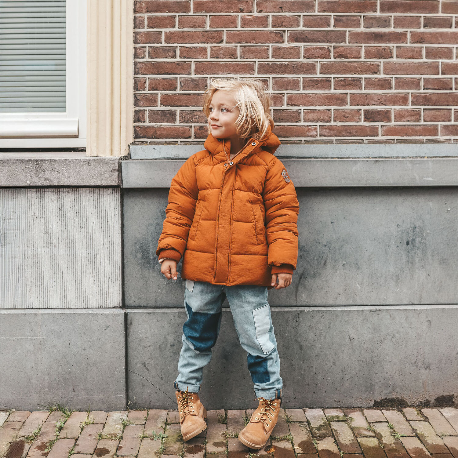 Oranje YOUR WISHES Gewatteerde jas ORION LONG PUFFER - large