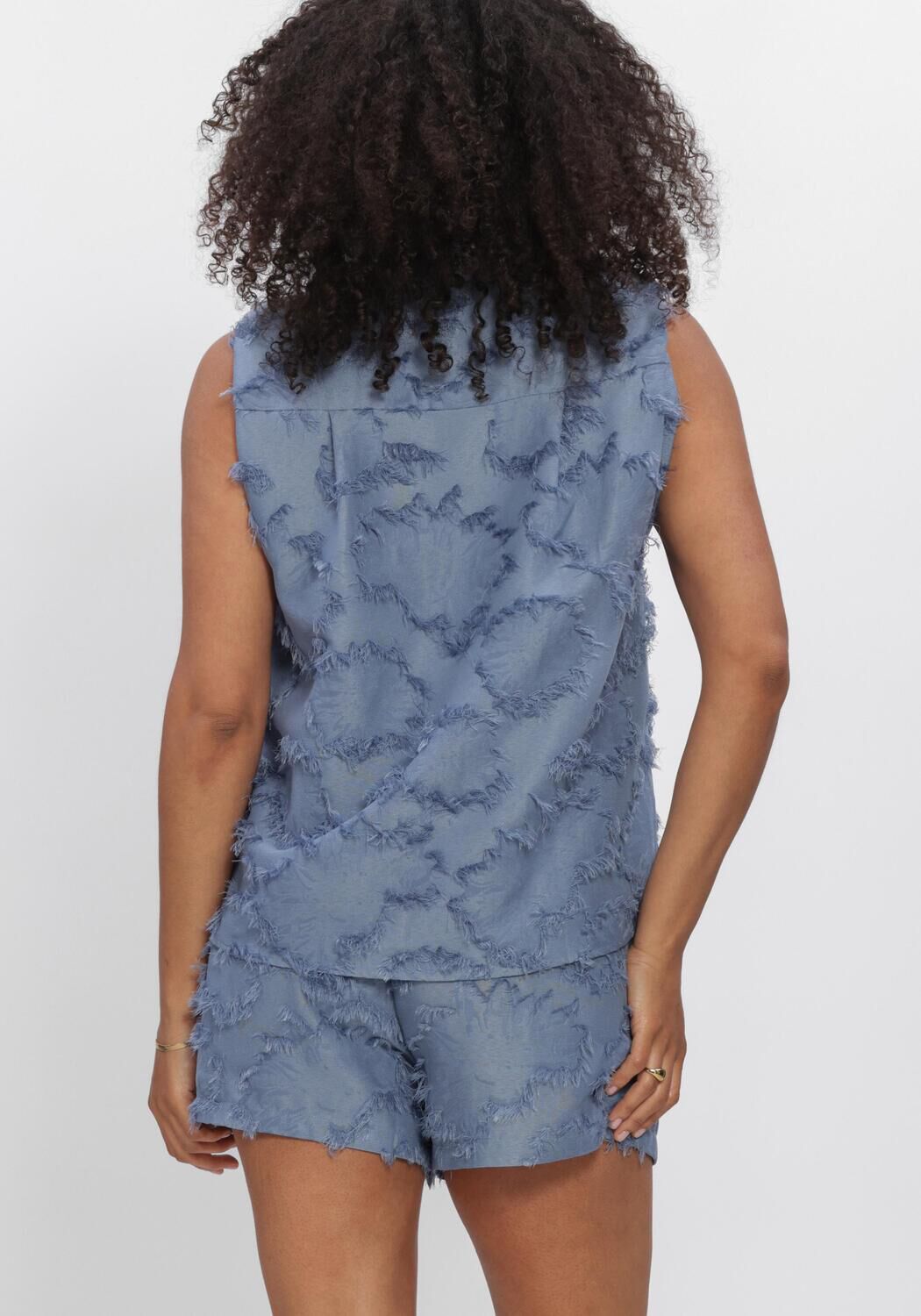 Blauwe STUDIO AMAYA  STORM BLOUSE - large