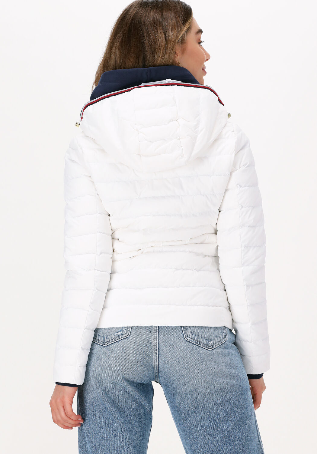 witte tommy hilfiger gewatteerde jas th ess lw down jkt