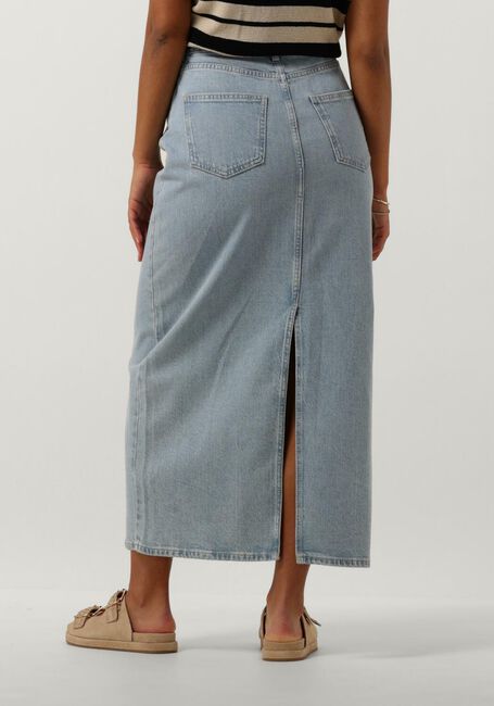 Blauwe OBJECT Midirok OBJELLEN MW LONG DENIM SKIRT - large