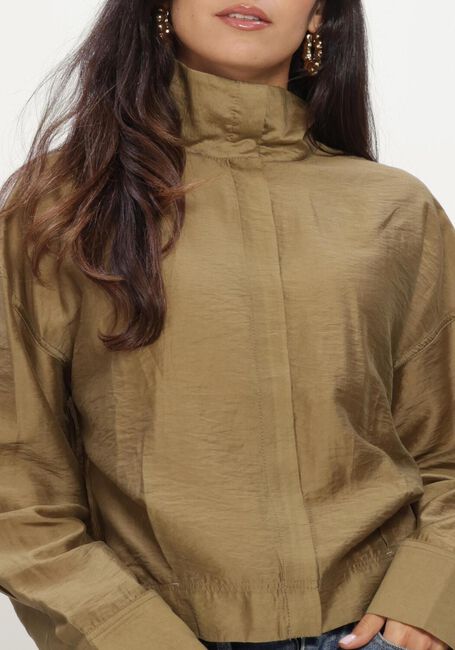 Groene ROUGE EDIT  ROUSTINA L/S HIGH NECK SHIRT/1 - large