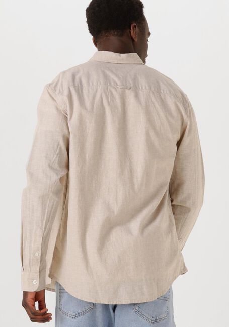 TOMMY JEANS Chemise décontracté TJM REG LINEN BLEND LS SHIRT EXT en beige - large