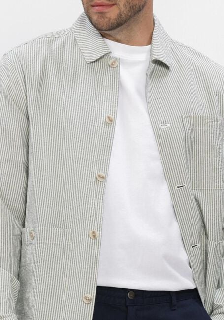 ANERKJENDT AKODIN STRIPE OVERSHIRT Surchemises en vert - large