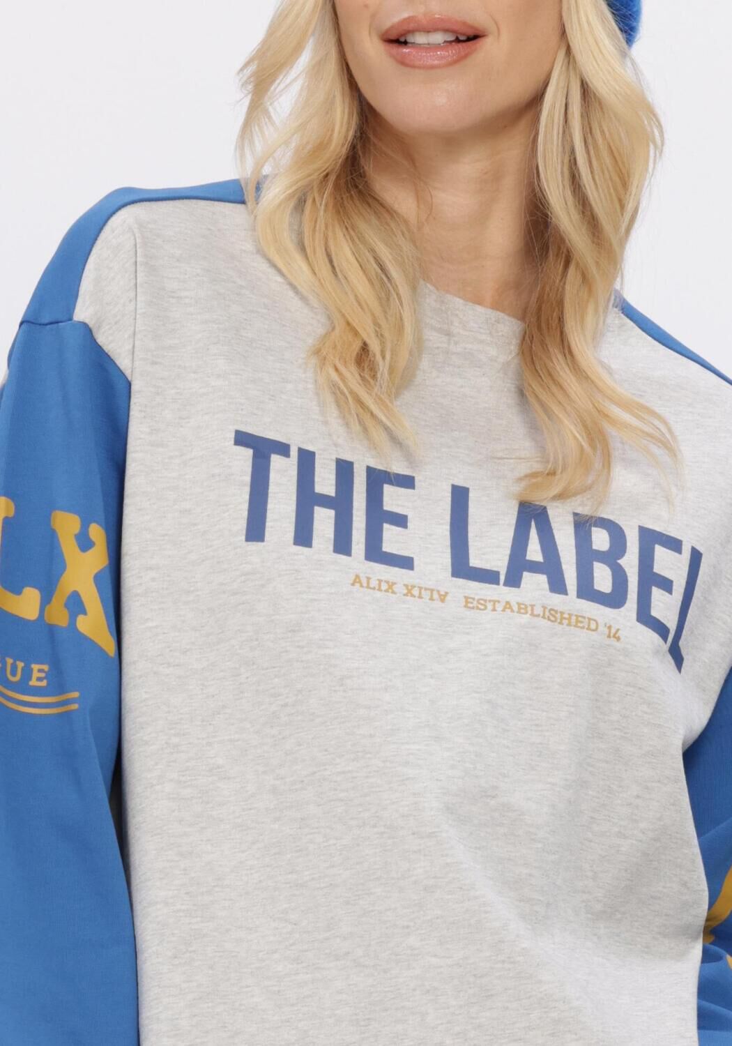 ALIX THE LABEL T-shirt LADIES KNITTED MIX LONGSLEEVE T-SHIRT en multicolore - large