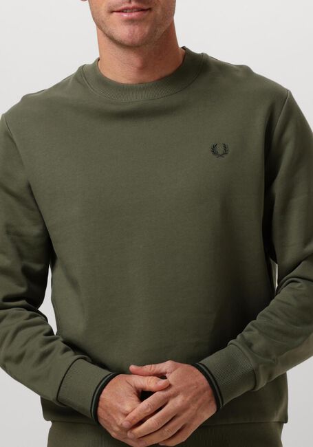 FRED PERRY Pull CREW NECK SWEATSHIRT en vert - large