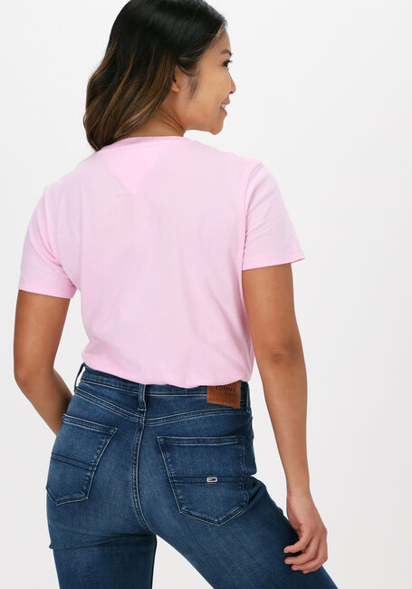 Roze TOMMY JEANS T-shirt TJW SLIM TINY TOMMY 2 TEE - large