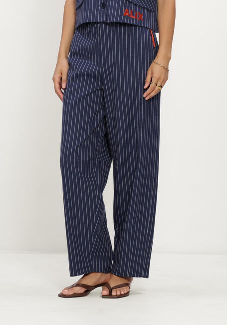 ALIX THE LABEL Barrel jeans LADIES WOVEN STRIPED BARREL PANTS Bleu fonc&eacute; - large