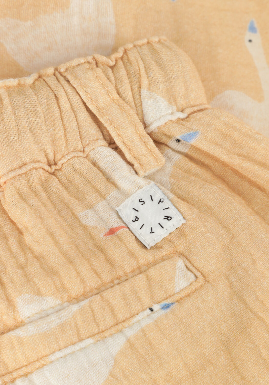 Sproet & Sprout Pantalon courte MUSLIN SHORTS GOOSE PRINT en cognac - large