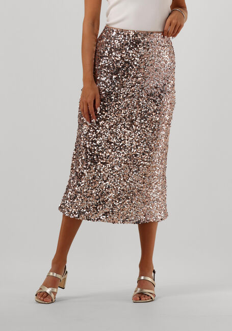 NEO NOIR Jupe midi BAIRA SEQUINS SKIRT en bronze - large