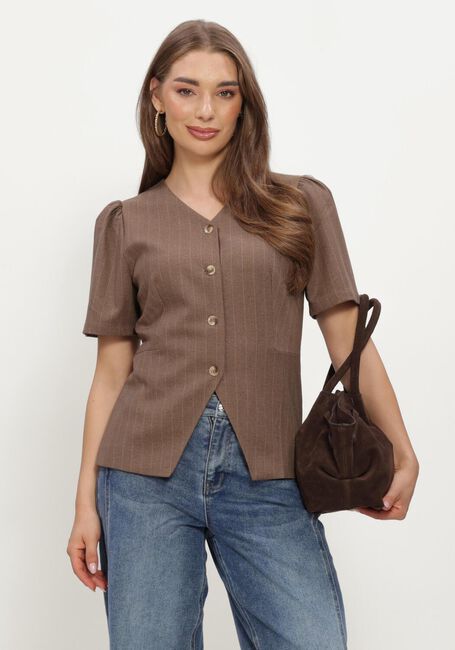 NEO NOIR JULES PINSTRIPE BLOUSE Blouses en marron - large
