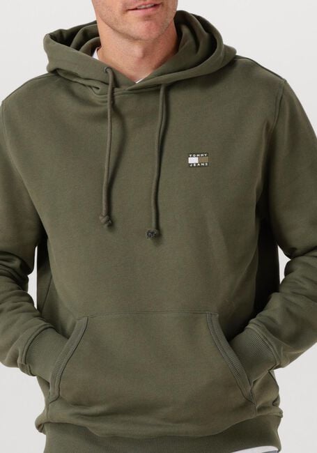 TOMMY JEANS Pull TJM REG BADGE HOODIE EXT Olive - large