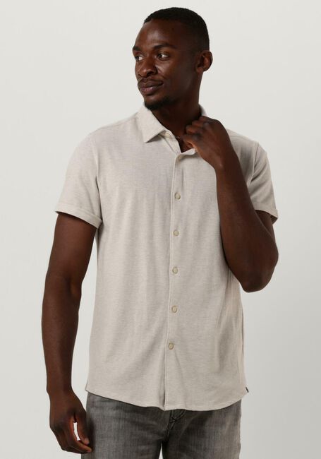 DSTREZZED Chemise décontracté KIRK SHIRT MELANGE PIQUE SS en blanc - large