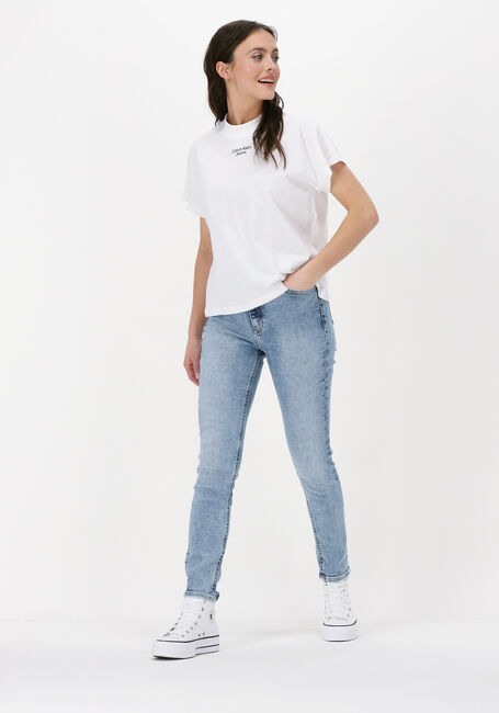 CALVIN KLEIN T-shirt STACKED LOGO LOOSE TEE en blanc - large