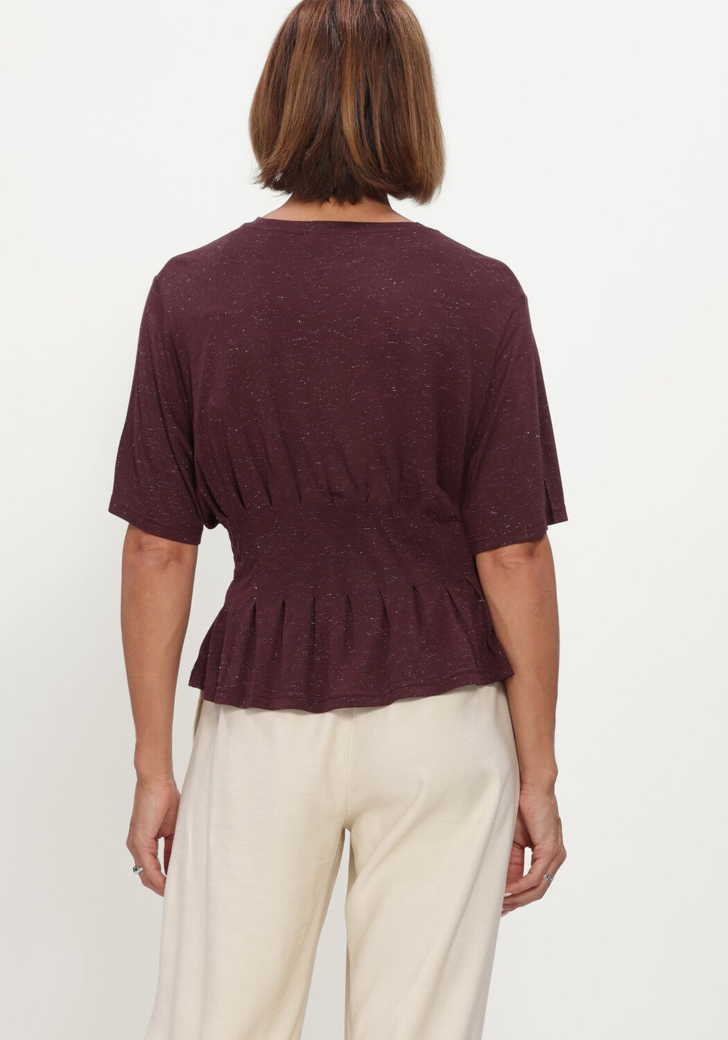 BY-BAR Haut DIVA SPARKLE TOP Bordeaux - large