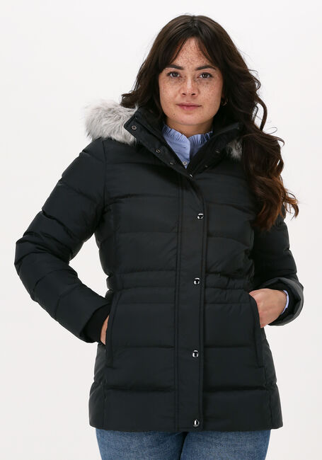 TOMMY HILFIGER Veste matelassé TH ESS TYRA DOWN JKT WITH FUR en noir - large