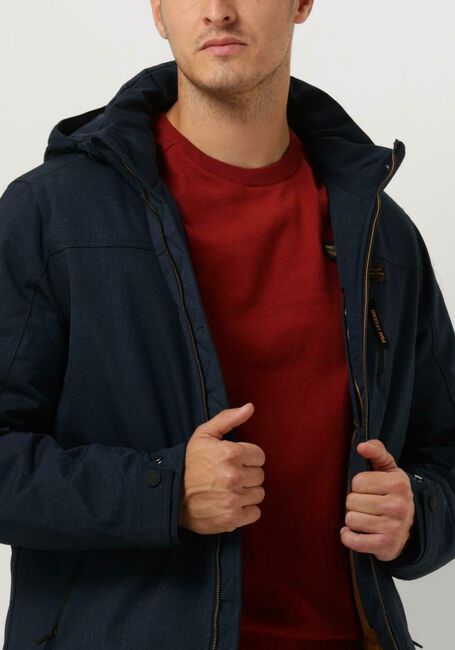Donkerblauwe PME LEGEND Jassen SEMI LONG JACKET STRATOR ICON 2.0 MELANGE TWILL - large