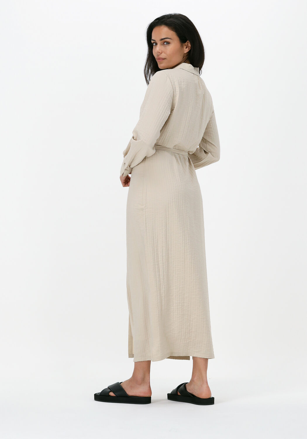 Beige ANOTHER LABEL Maxi jurk CHANIWA STRUCTURED DRESS Omoda