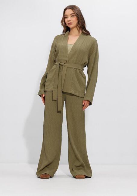 Olijf ANOTHER LABEL Broeken/jumpsuits ALMERLA PANTS - large