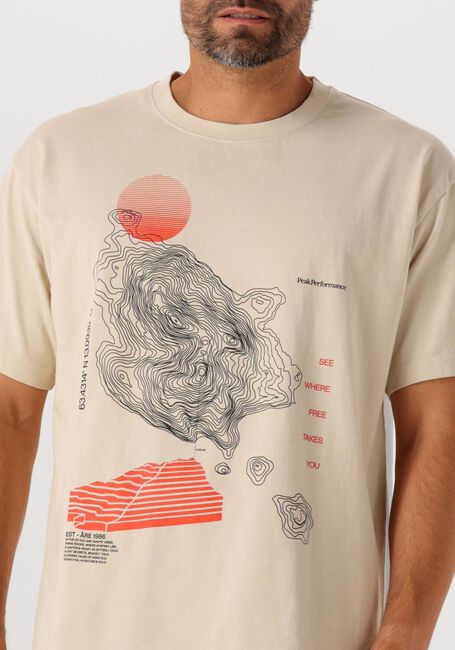 PEAK PERFORMANCE T-shirt M GRAPHIC TEE en beige - large