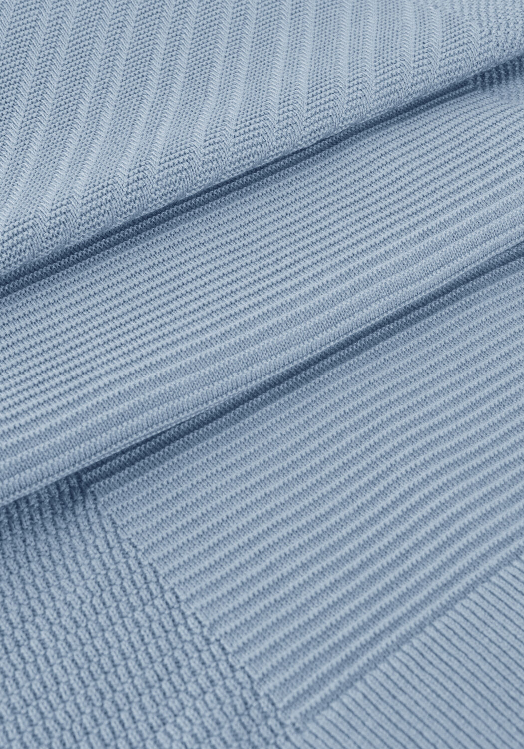 Lichtblauwe CAST IRON Trui CREWNECK COTTON MODAL - large