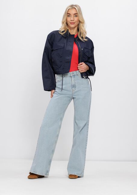 Lichtblauwe MSCH COPENHAGEN Wide jeans MSCHSOLIA ADA HW WIDE JEANS - large