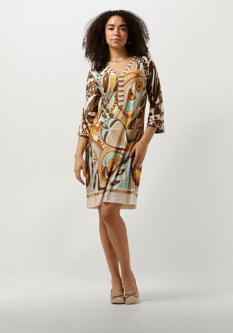 ANA ALCAZAR Mini robe TUNIC DRESS DECO en beige - large