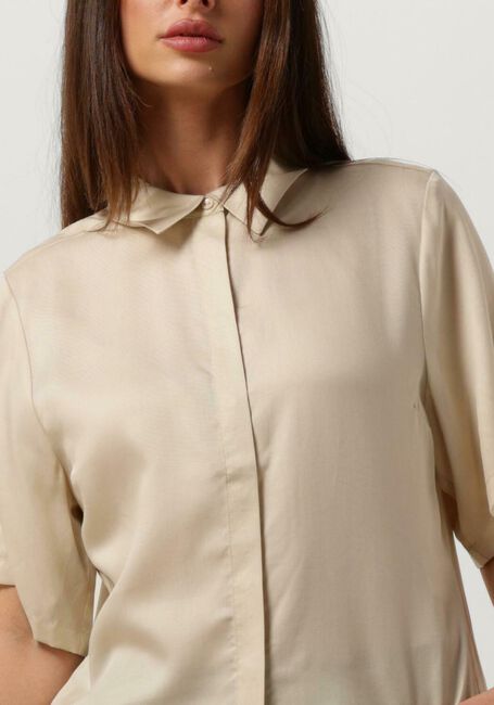 Beige ANOTHER LABEL  DACHE SHIRT S/S - large
