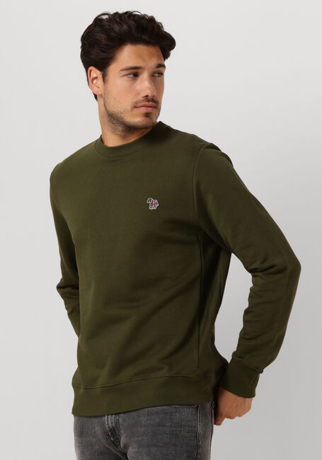 PS PAUL SMITH Chandail MENS REG FIT SWEATSHIRT ZEBRA Olive - large