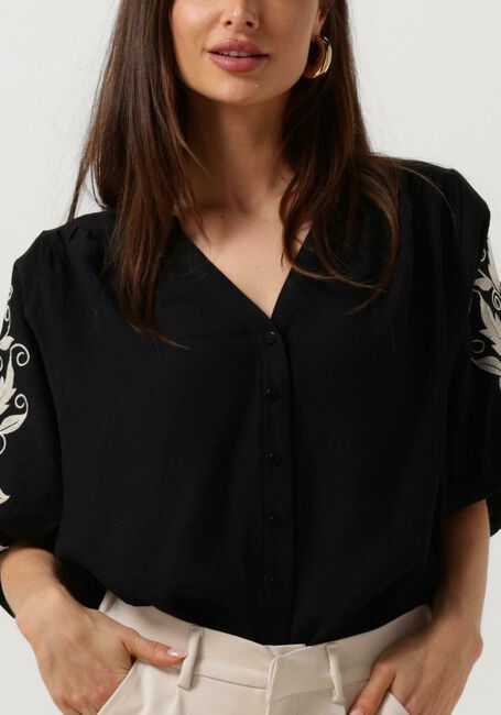 Zwarte NUKUS  TINA BLOUSE EMBROIDERY - large