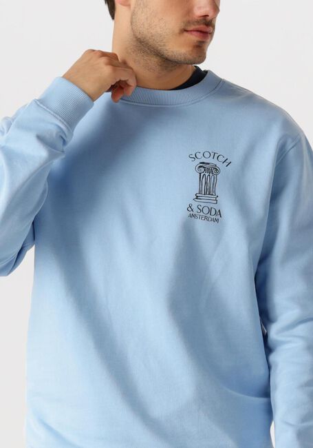 SCOTCH & SODA Chandail FRONT ARTWORK RELAXED FIT SWEATSHIRT Bleu clair - large