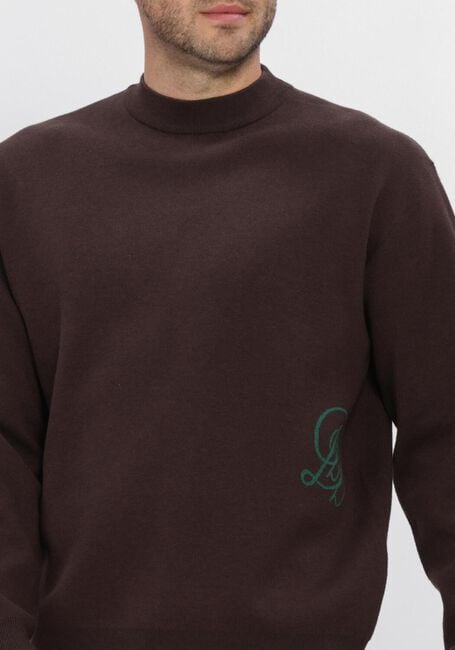 Bruine DSTREZZED Trui DS_PERCY MOCKNECK - large