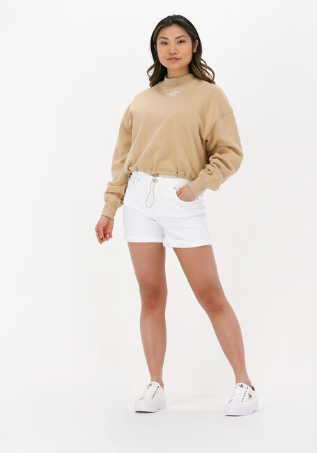 CALVIN KLEIN Chandail STACKED LOGO MOCKNECK SWEATSHIRT Sable - large