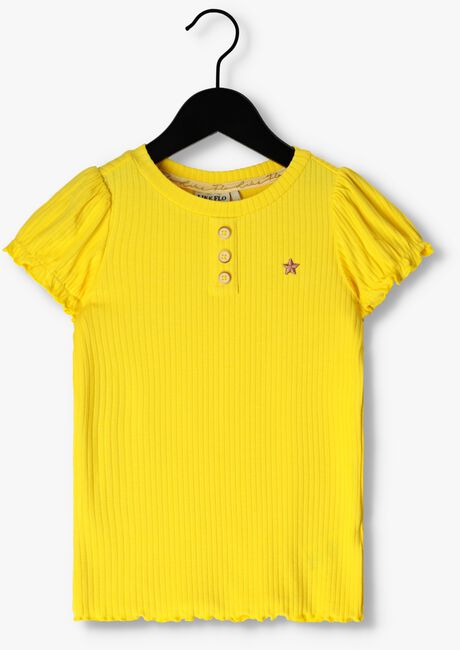 LIKE FLO T-shirt SOLID RIB SS TEE en jaune - large