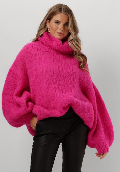 AMERICAN DREAMS Col roulé PEPPER ROLL NECK ALPACA PULLOVER en rose - large