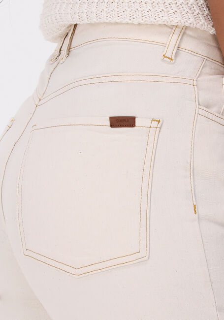SIMPLE Straight leg jeans LENA Écru - large