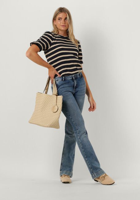 Donkerblauwe BY-BAR Top NICKY BIG STRIPE TOP - large