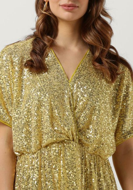 SECOND FEMALE Mini robe SHINE ON MINI DRESS en or - large