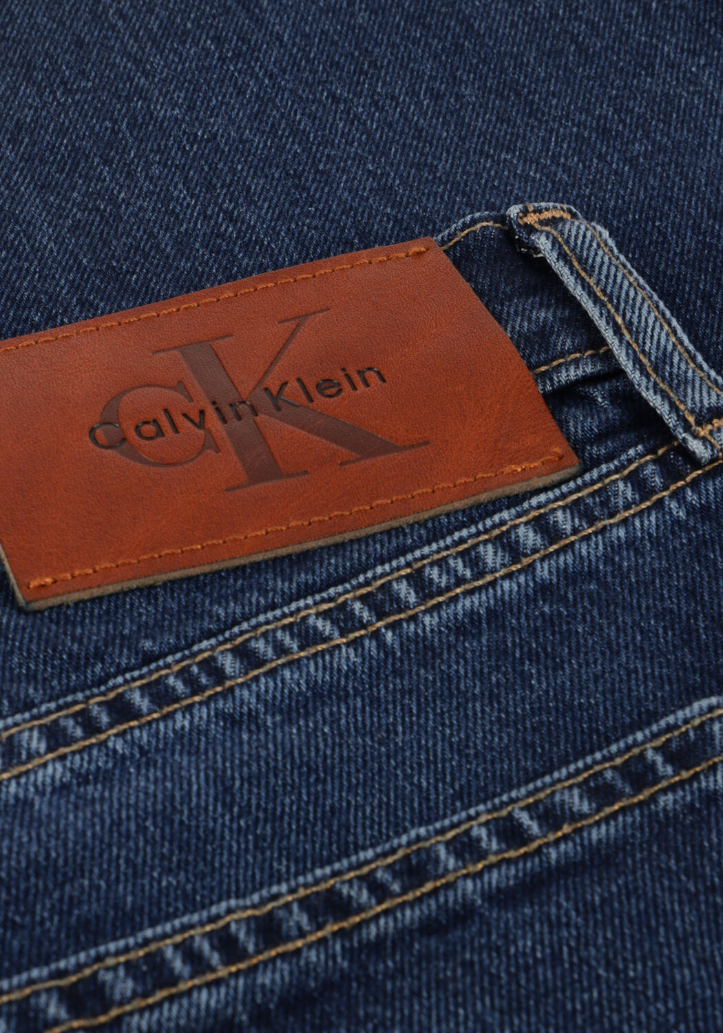 Donkerblauwe CALVIN KLEIN Straight leg jeans STNDRD STRGHT OIL SLICK JEAN - large