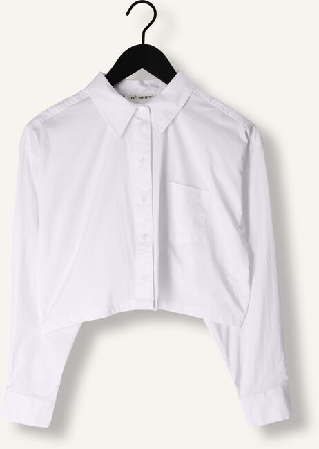 Witte CO'COUTURE  COTTON CRISP CROPPED SHIRT Witte CO'COUTURE  COTTON CRISP CROPPED SHIRT - large