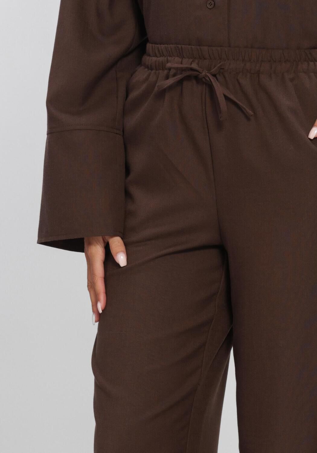 AIMEE THE LABEL SJOERDHS TROUSERS Pantalons en marron - large
