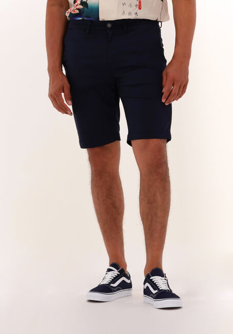 CAST IRON Pantalon courte CHINO SHORTS RISER STRETCH Bleu foncé - large