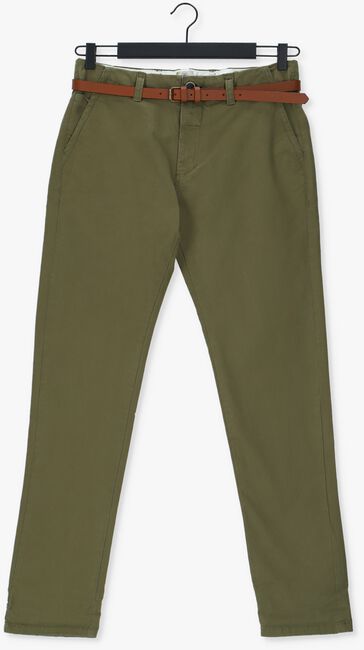 DSTREZZED Chino PRESLEY CHINO PANTS WITH BELT STRETCH TWILL Olive - large