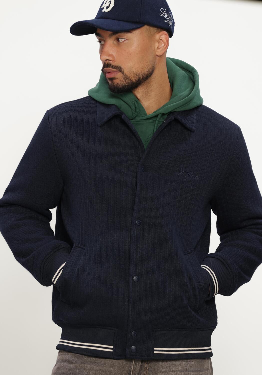 Donkerblauwe JC RAGS Jack PADDED JACKET BORIS - large