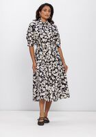 LIU JO Robe midi 3.0 ABITO TS NAV en noir